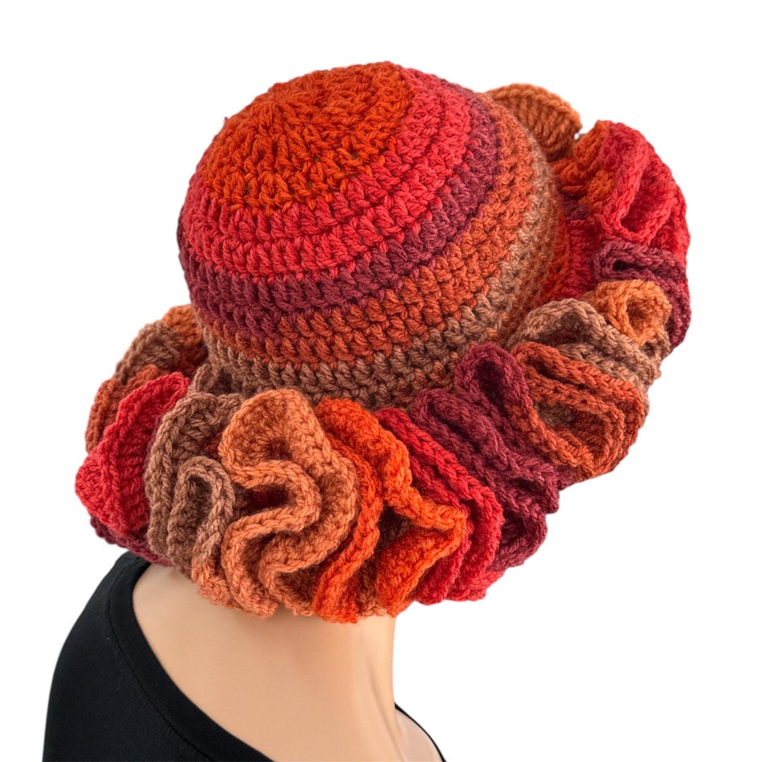 Summer Ruffle Hat Handmade Crochet Ruffle Hat | 'heatwave' Fashion Hat - Etsy