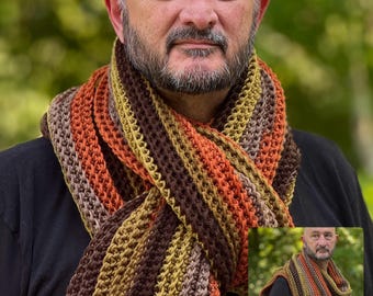 Crochet Men’s Winter Scarf