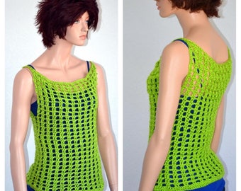 Small/Medium Crochet Tunic, Crochet Blouse, Summer Top, Boho Tunic, Womens Spring Top, Pullover, Acrylic Spring Tunic