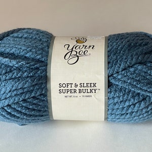 Hobby Lobby Yarn Bee Soft & Sleek Super Bulky 6 French Blue #08