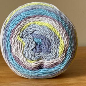 INTENSE IRIS Caron Cotton Painterly Cakes Yarn, 481 yd/ 440 m