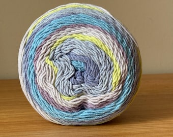 INTENSE IRIS Caron Cotton Painterly Cakes Yarn, 481 yd/ 440 m