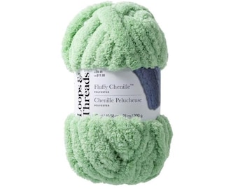 Spring Green Fluffy Chenille™ Yarn by Loops & Threads®