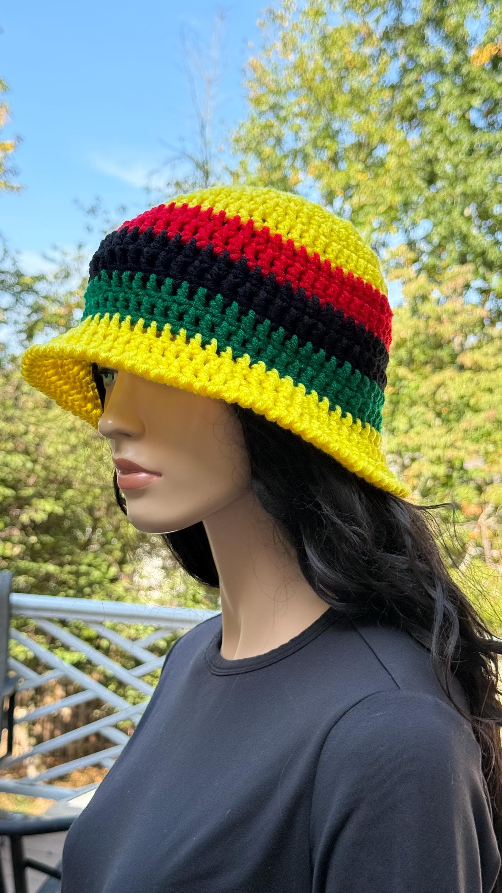 Crochet Pan-african Cloche Beanie: Handmade Heritage Hat - Etsy