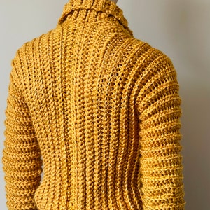 Mustard Cropped Ribbed Crochet Sweater Blouse/ Mustard / Etsy