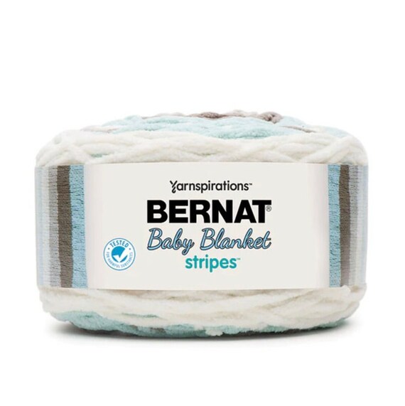 Tiny Teal Bernat Baby Blanket Stripes Yarn DISCONTINUED Etsy