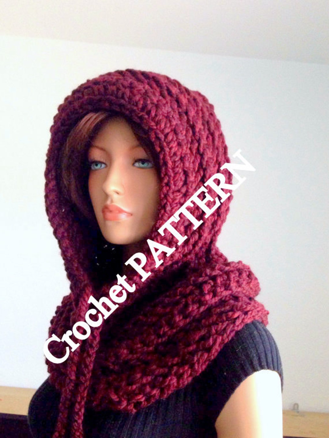 Instant Download PATTERN ONLY. Crochet Hooded Cowl - Etsy