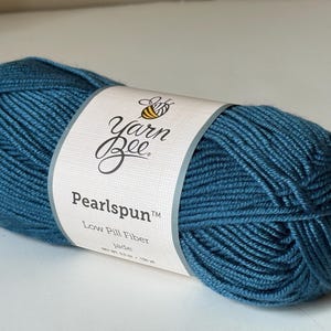 2 skeins. Yarn Bee Pearlspun Low Pill Fiber Yarn. Teal. Each 150 yds. Free Shipping in USA