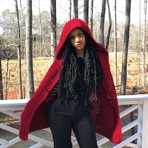 Crochet Hooded Winter Vest/ Sleeveless Crochet Hood Sweater