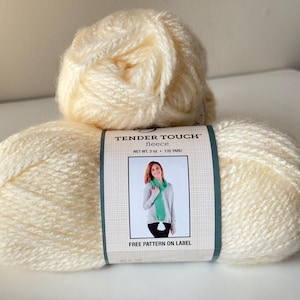 3 Skeins of Yarn Bee Tender Touch,  Fleece, Skeins, 3oz. 135 yards.