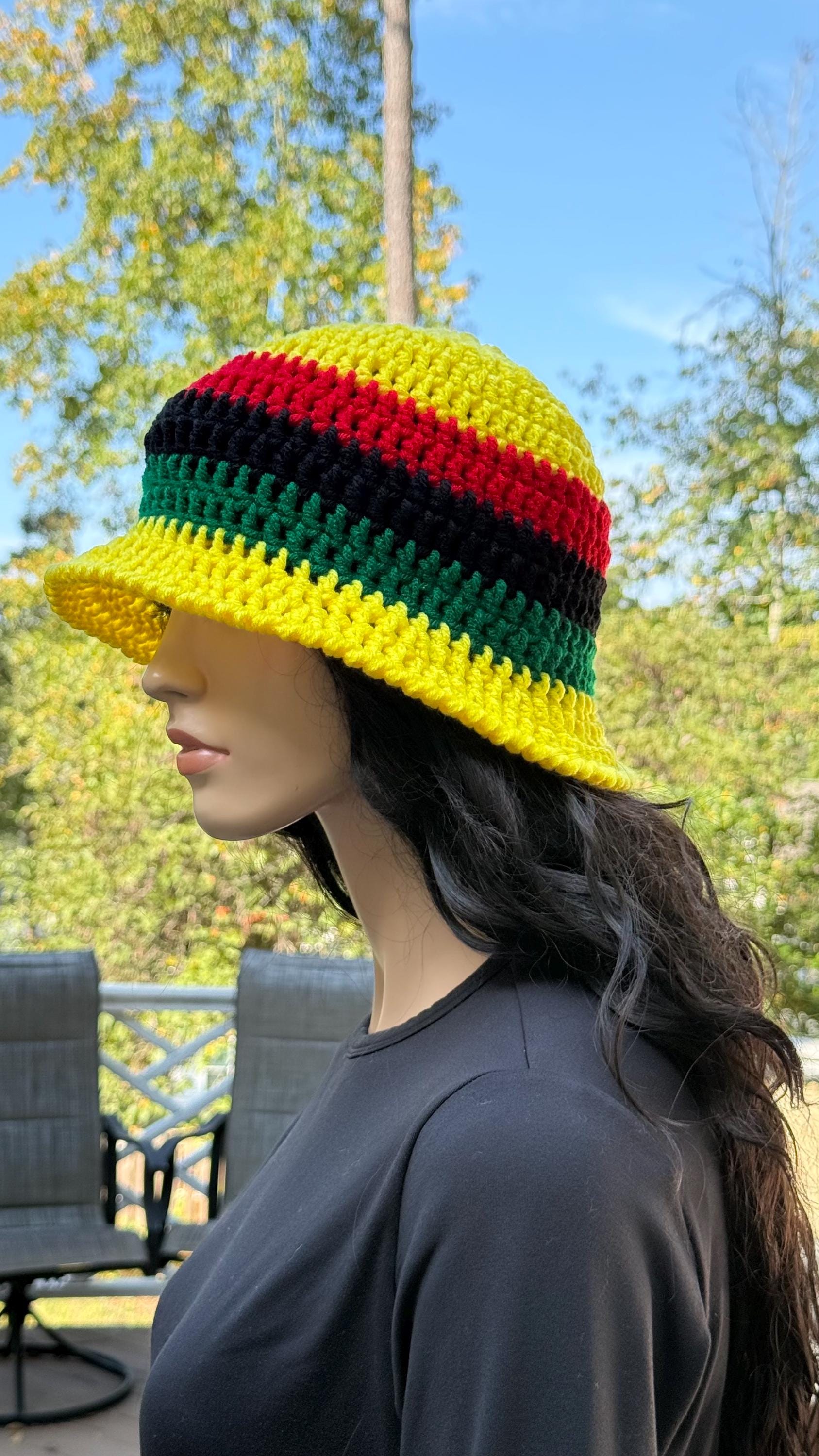 Crochet Pan-african Cloche Beanie: Handmade Heritage Hat - Etsy