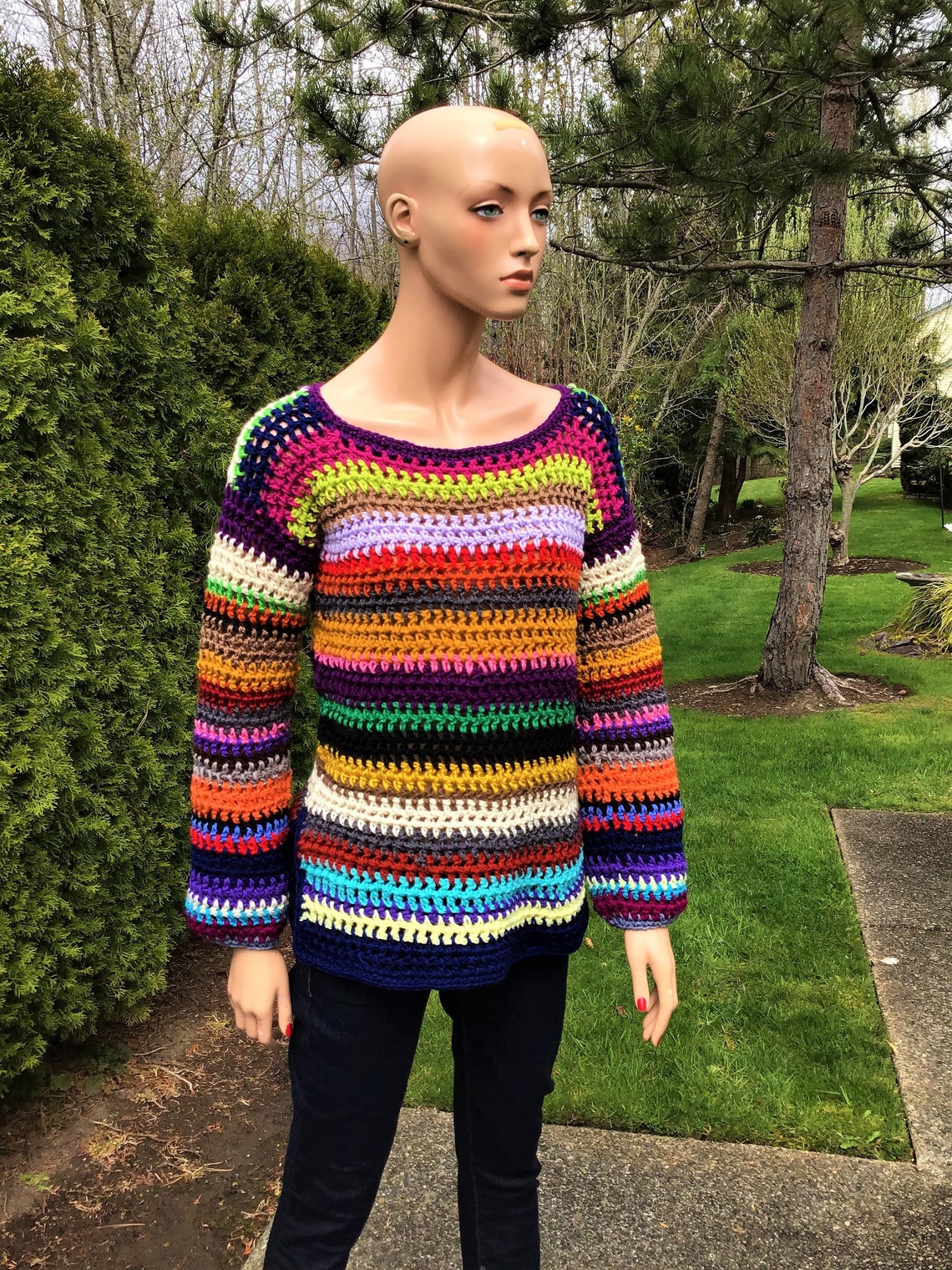 Crochet Bohemian Pullover/ Boho Sweater/ Bohemian Blouse | Etsy