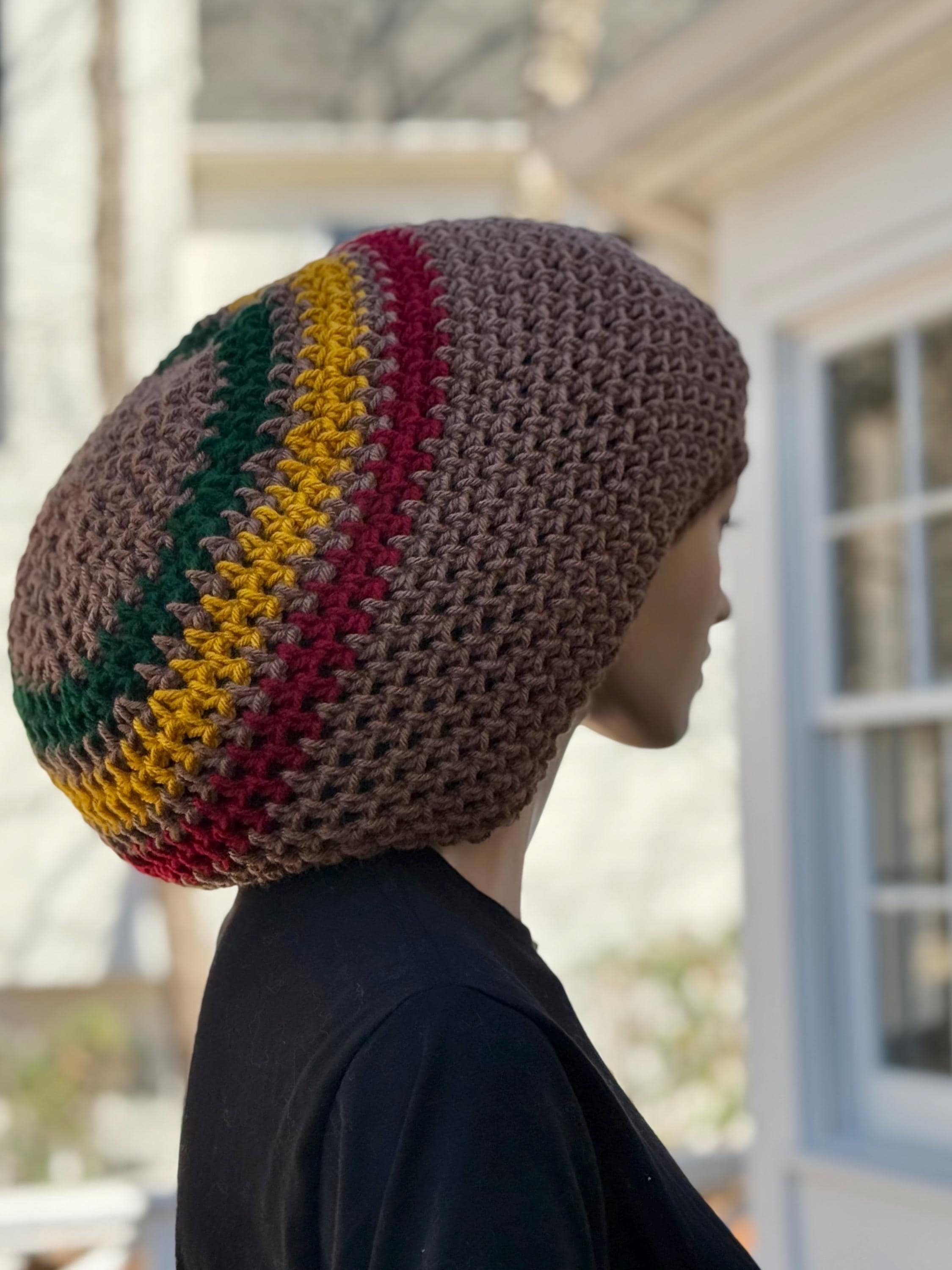 Medium Crochet Dreadlocks Tam | Handmade Rastafarian Hat - Etsy