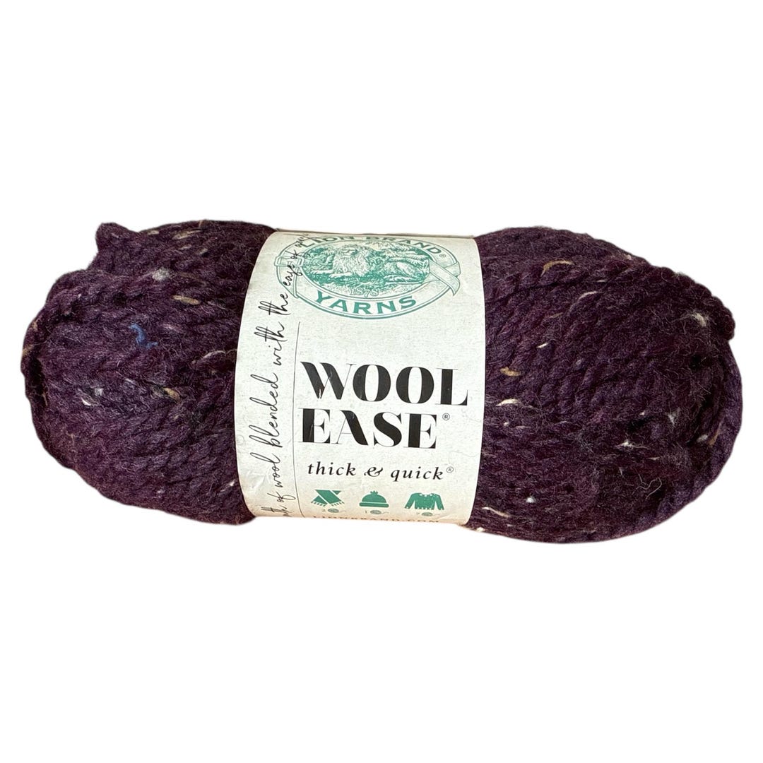 Lion Brand Wool-ease Thick & Quick Raisin Yarn | Super Bulky 6 Yarn ...