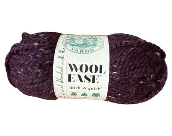 Przędza Lion Brand Wool-Ease Thick & Quick Raisin | Super Bulky 6 Yarn | 106 jardów/ 97 m