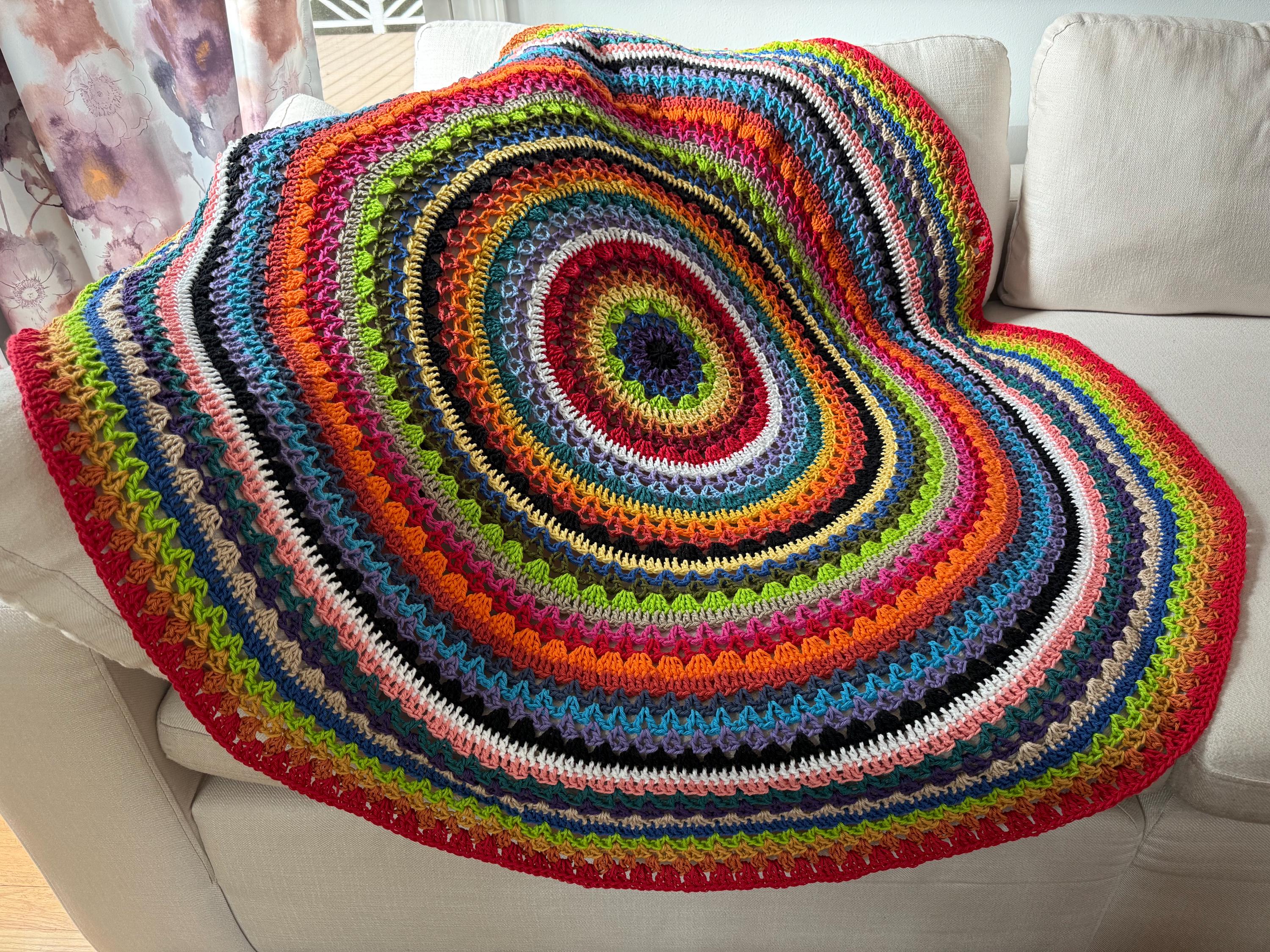 20 Mandala Blanket Crochet Patterns for Round, Square, and Star-Inspired Throws 13 Handmade Mandala Cotton Throw Blanket Circular Crochet