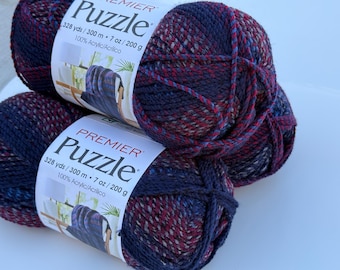 1 Skein, Premier Puzzle yarn, Backgammon