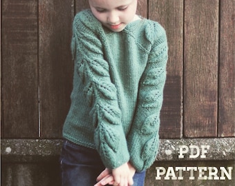 Knitting Pattern - BELEAF ME (Child Sizes from 1 to 14 yo) - English & Russian
