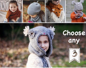 YOU choose ANY 3 PATTERNS KatyTricot