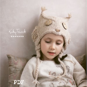 Knitting Pattern - Hat BE OWLSOME! (Toddler through Adult) - English, Russian