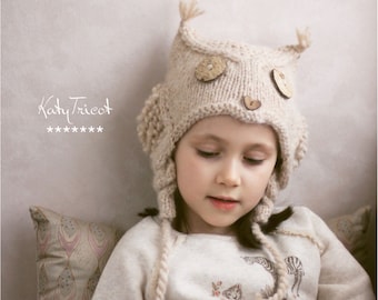 Knitting Pattern - Hat BE OWLSOME! (Toddler through Adult) - English, Russian