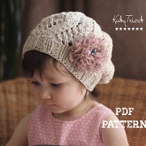 AMOUR Slouchy Hat Kniting Pattern (Toddler, Child, Adult sizes)