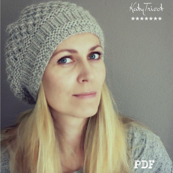 Knitting Pattern Hat "Pomme" (Toddler, Child, Adult sizes)