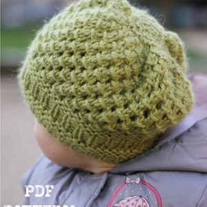 Knitting Pattern Hat Pomme Toddler, Child, Adult sizes image 2