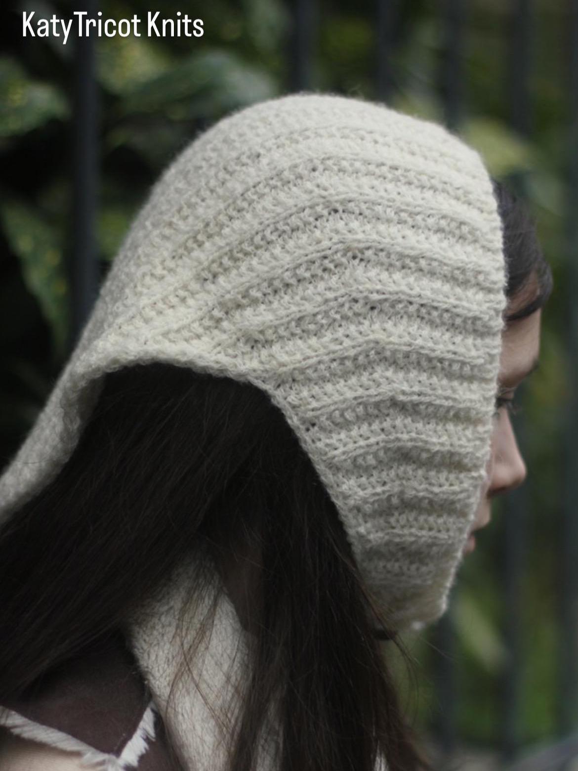 Knit Pattern - BABUSHKA Bandana Beanie (toddler Through Adult