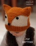 Knitting Pattern FOXY & WOLFIE' (Toddler, Child, Adult sizes) - English, French and Portuguese