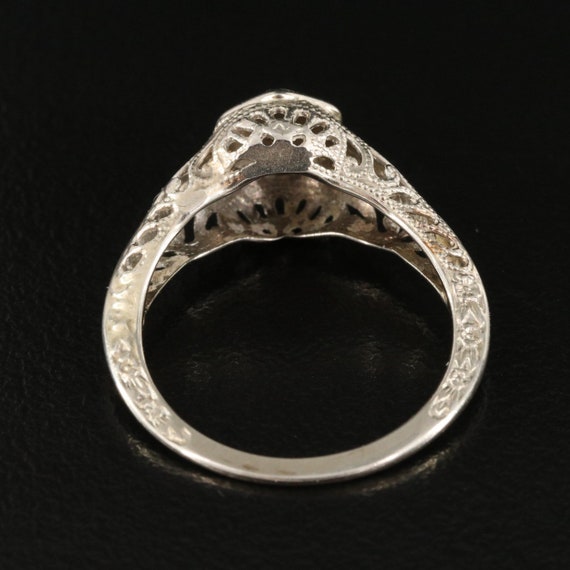 Antique Art Deco Diamond Ring, Art Deco White Gol… - image 5