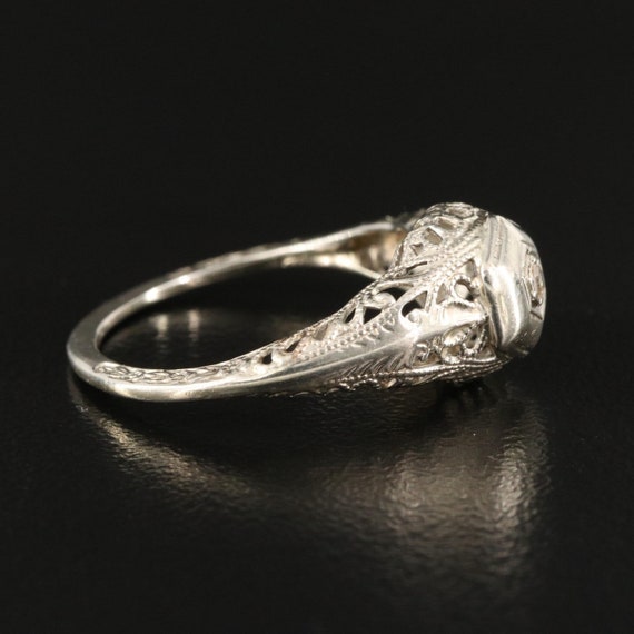 Antique Art Deco Diamond Ring, Art Deco White Gol… - image 3