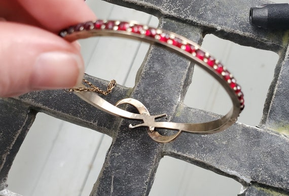 Bohemian Garnet Bracelet, Antique Garnet Bracelet… - image 6