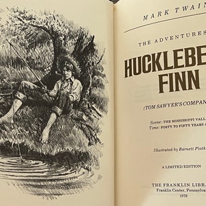 The Adventures of Huckleberry Finn Mark Twain Hardcover Book 1978 image 7