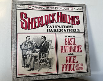 Sherlock Holmes Tales From Baker Street -  Vinyl Records, ,3 LPs, Starring Basil Rathbone With Nigel Bruce
