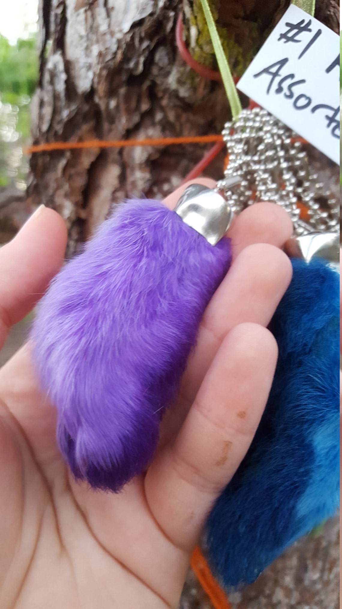 Real Rabbit's Foot Keychain Etsy