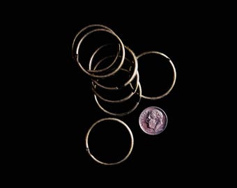Large Split Ring, Bronze Key Ring ,antique bronze Finish, 30 mm large bronze split ring, key ring, 20 pieces 19-25-B