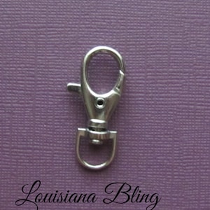 Large Silver Lobster Clasp Large Swivel Lobster Clasp Silver Finish mm 6 pieces 38 x 14 mm 3-2-S