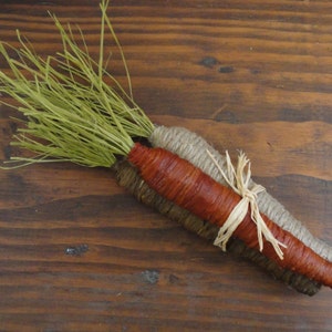 Rustic Carrots--Set of 3 Rustic Carrots--Easter Bowl Filler--Rustic Easter Decor--Rustic Easter Carrots