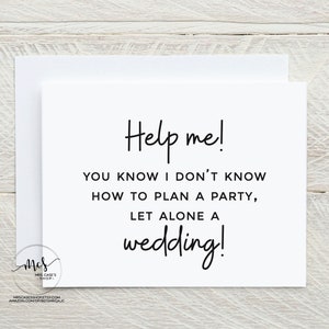 wedding planner proposal card Will You Be My Wedding Planner Coordinator Card Cards Proposal