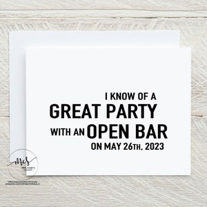 Will You Be My Groomsman Card Best Man Card Groomsmen Cards Style 11 A1 Size Open bar 10125 image 1