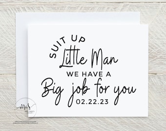 Ring bearer proposal card, flower boy proposal, flower dude guy, Junior Groomsman Junior Best Man Groomsman Card Groomsmen Cards 10130