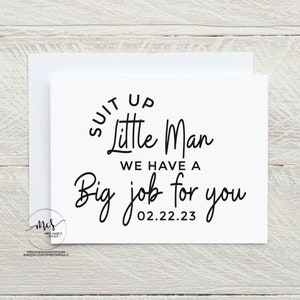 Ring bearer proposal card, flower boy proposal, flower dude guy, Junior Groomsman Junior Best Man Groomsman Card Groomsmen Cards 10130