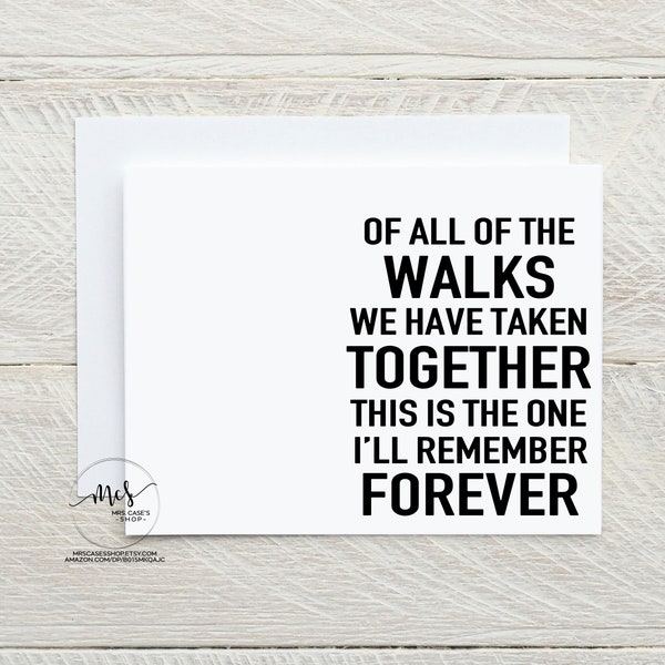 Walk down aisle proposal card | of all the walks | Will you walk me down the aisle | Dad Father Upie Upa Brother Wedding Day Card 10152