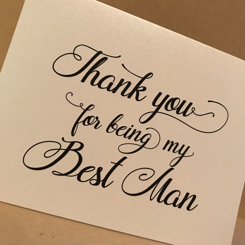thank you for being my groomsman cards best man card ring