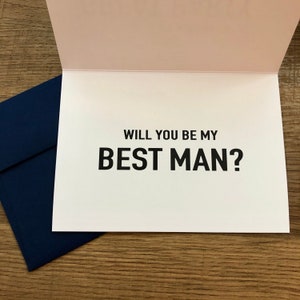 Will You Be My Groomsman Card Best Man Card Groomsmen Cards Style 11 A1 Size Open bar 10125 image 3