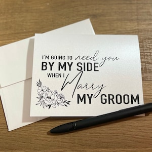 Bridesmaid proposal card, personalized bridesmaid cards, be my maid of honor, Custom matron of honor card