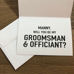 Groomsmen proposal card funny groomsman invite Will You Be My Best Man Card Man of Honor Bridesman Bridal party Bridesmaid Cards A1 Size image 7