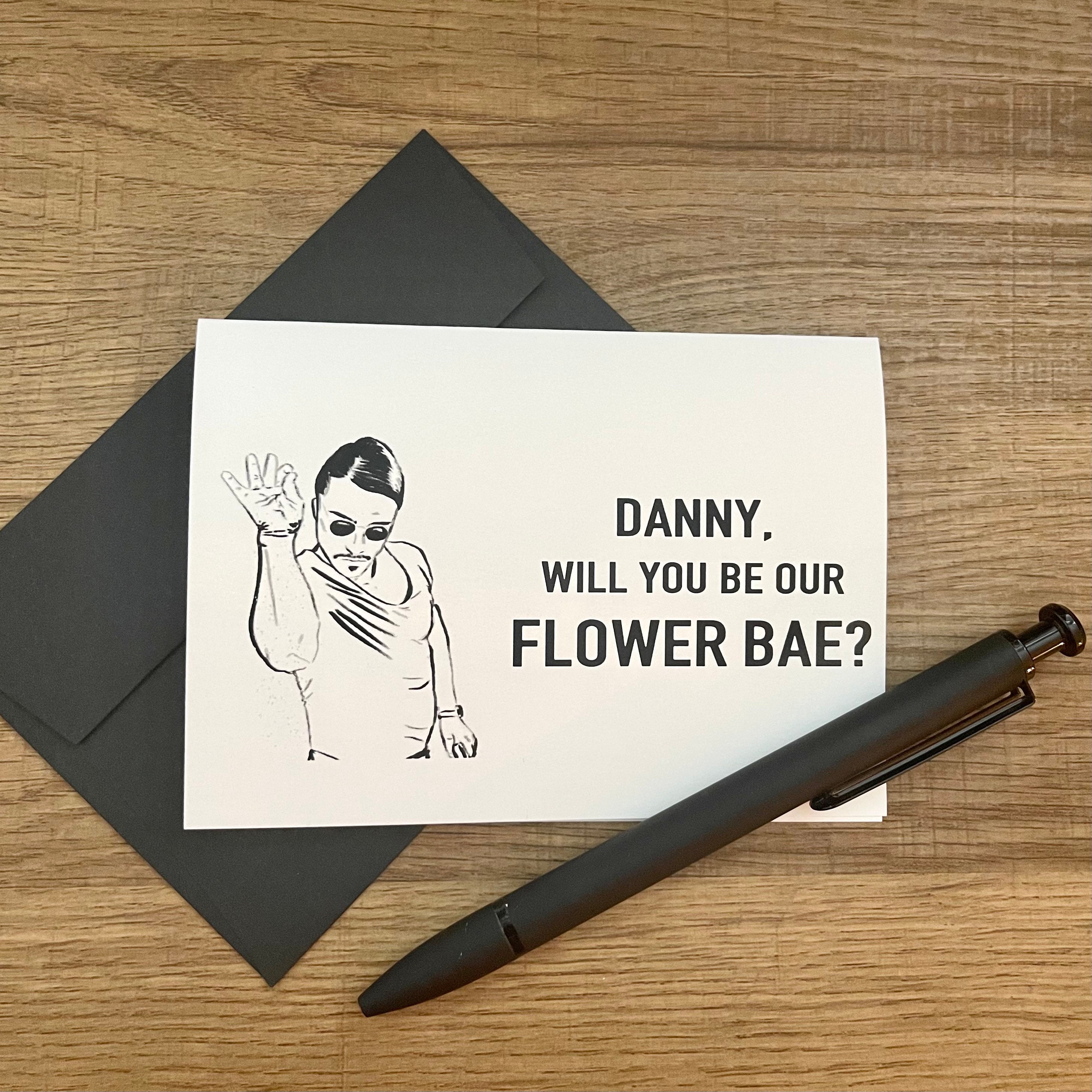 Will You Be Our Flower Bae Boy Girl Dude Our My Groomsman Card Etsy