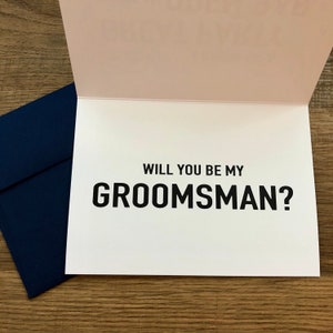 Will You Be My Groomsman Card Best Man Card Groomsmen Cards Style 11 A1 Size Open bar 10125 image 4